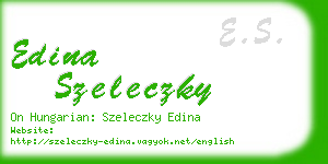 edina szeleczky business card